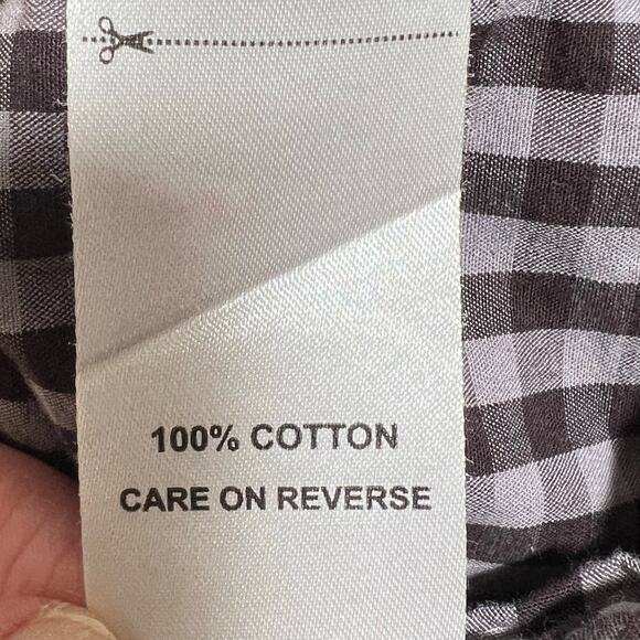 Billy Reid Standard Fit Long Sleeve Button Down Gingham Shirt Gray Mens Size XXL - Picture 8 of 8